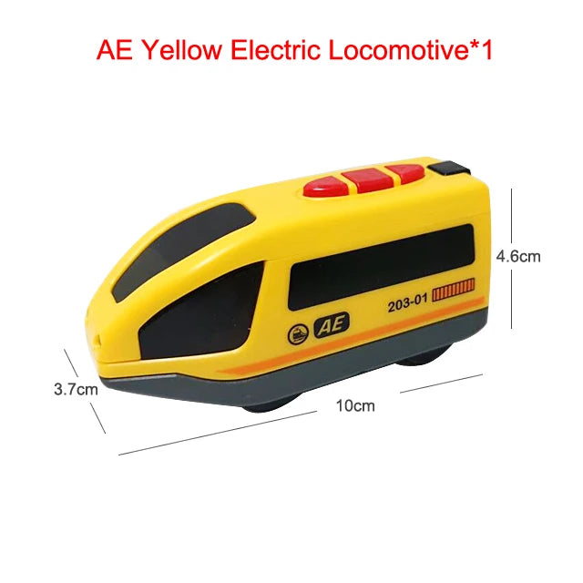 Elektrische Zuglokomotive Magnetisches Auto Druckguss-Modell Steckplatz passend für alle Marken Holzzugschienenbahn für Kinder Spielzeug W02
