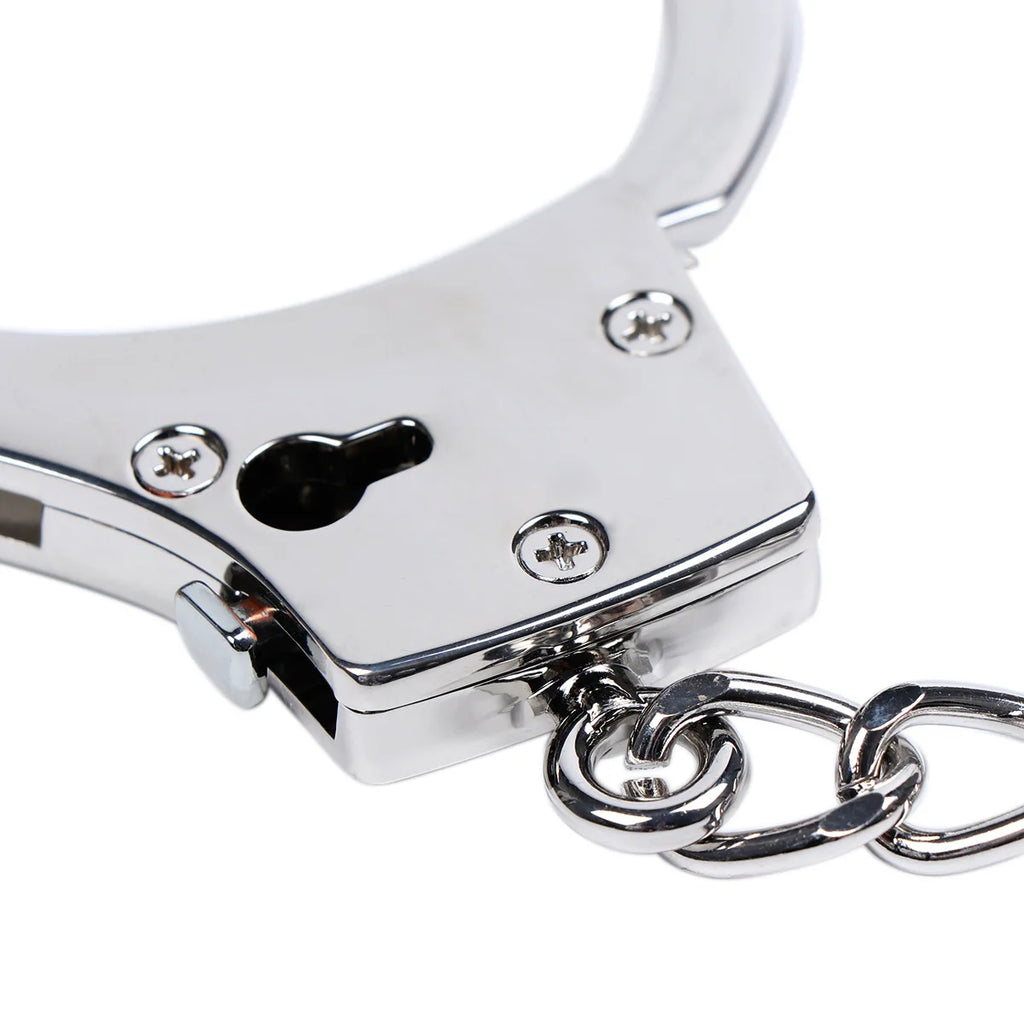 DUTRIEUX Stainless Steel Handcuffs Adjustable Fetish Restraints BDSM Bondage Alloy Lock Hand Ankle Cuffs Set Sex Toys For Couple