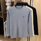 Luxus Herrenmarke Frühling Hochwertiger Strickpullover Rundhals Jacquard-Stickerei Langarm Pullover Freizeit Mode Herren C