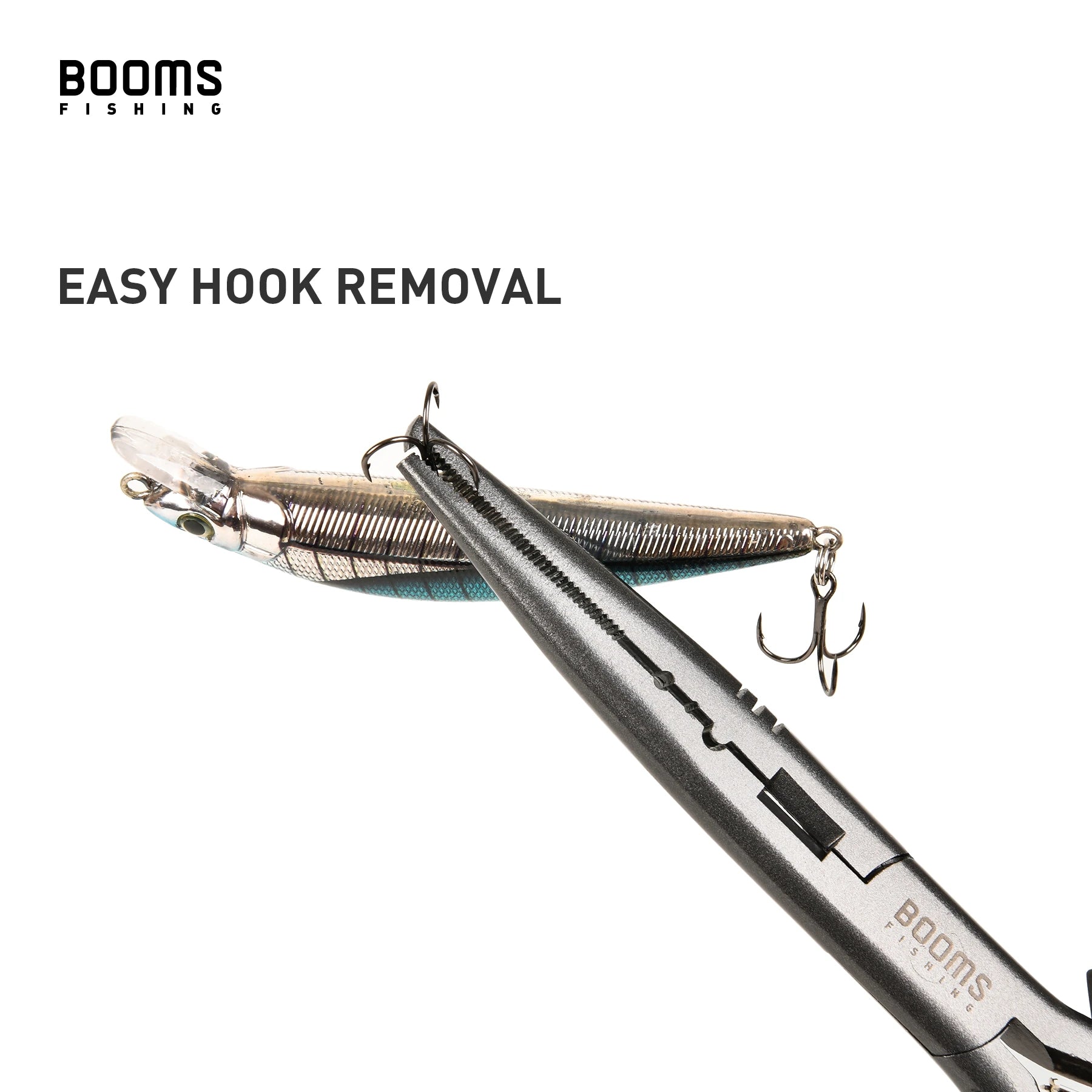 Booms Fishing F03 Multifunktions-Fischereizange 23,5 cm Gerade Langnase Edelstahl-Schnurschere Werkzeuge