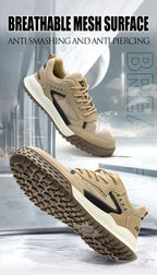 Sicherheitsschuhe Herren S3 mit Stahlkappenstiefel, EU Standard Kevlar Arbeitsschuhe Herren Leichtgewicht, CN39-46 Schutzarbeitsschuhe Damen