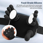 4D Bionic Finger Nacken-Schulter-Massagegerät Kabelloses Nacken-Halswirbel-Trapezius-Knetmassage-Schal Bürstenloser Motor Nackenmassagegerät