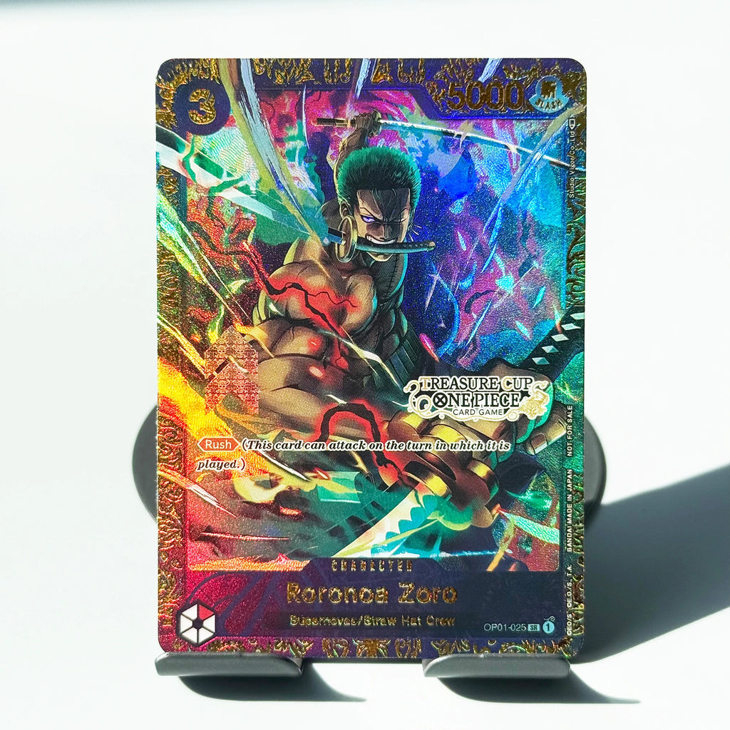 One Piece Roronoa Zoro Serien-Set Championship Treasure Cup Promo Anime Sammlerstücke DIY Replik-Karten Texturkarte