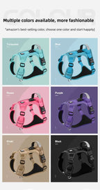 Anti Pull Dog Harness for Large Medium Dogs Reflective Escape Proof Tracker Chest Strap Breathable Adjustable Pet Supplies