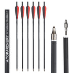 Carbon-Armbrustpfeil mit ersetzter Pfeilspitze, Bogenschießbolzen, Schießzubehör, Jagd, ID8.8, AD7.6, 20"