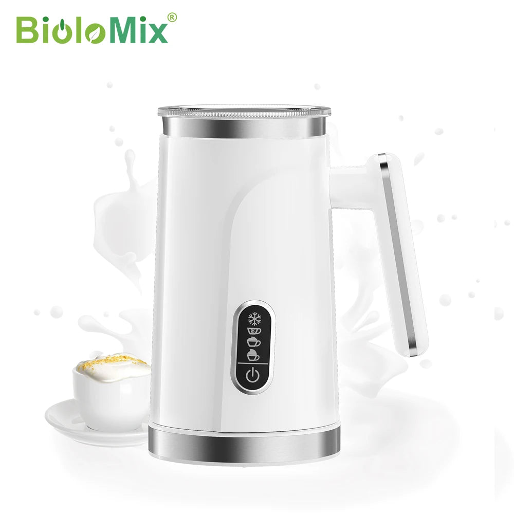 BioloMix 5-in-1 smarter Milchaufschäumer mit LED-Touch-Display, stilvoller Schaum für Kaffee & Lattes, Heiß- und Kaltschaumbereiter