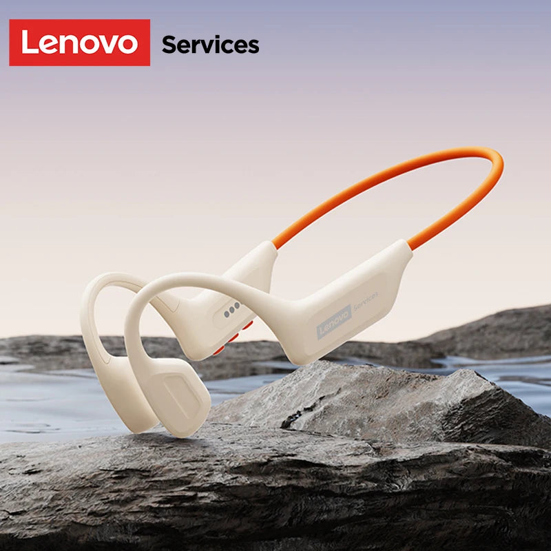 Lenovo S106 True Bone Conduction Headset Bluetooth 6.0 IPX8 Wasserdichte Kopfhörer 32GB MP3 HIFI Ohrhörer mit Mikrofon zum Schwimmen