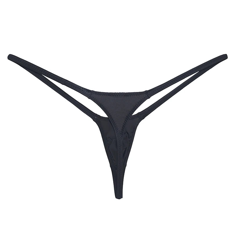 YAULAANG Sexy Herren Glanz Gay Unterwäsche Öliger G-String Tanga Glänzend niedrige Taille Hohe Elastizität Herren Dessous