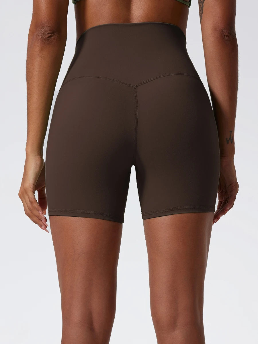 Hearuisavy Damen Yoga Shorts Sommer Soft Buttock Lift Gym Leggings High Waist Sport Shorts Damen Running Workout Shorts Female