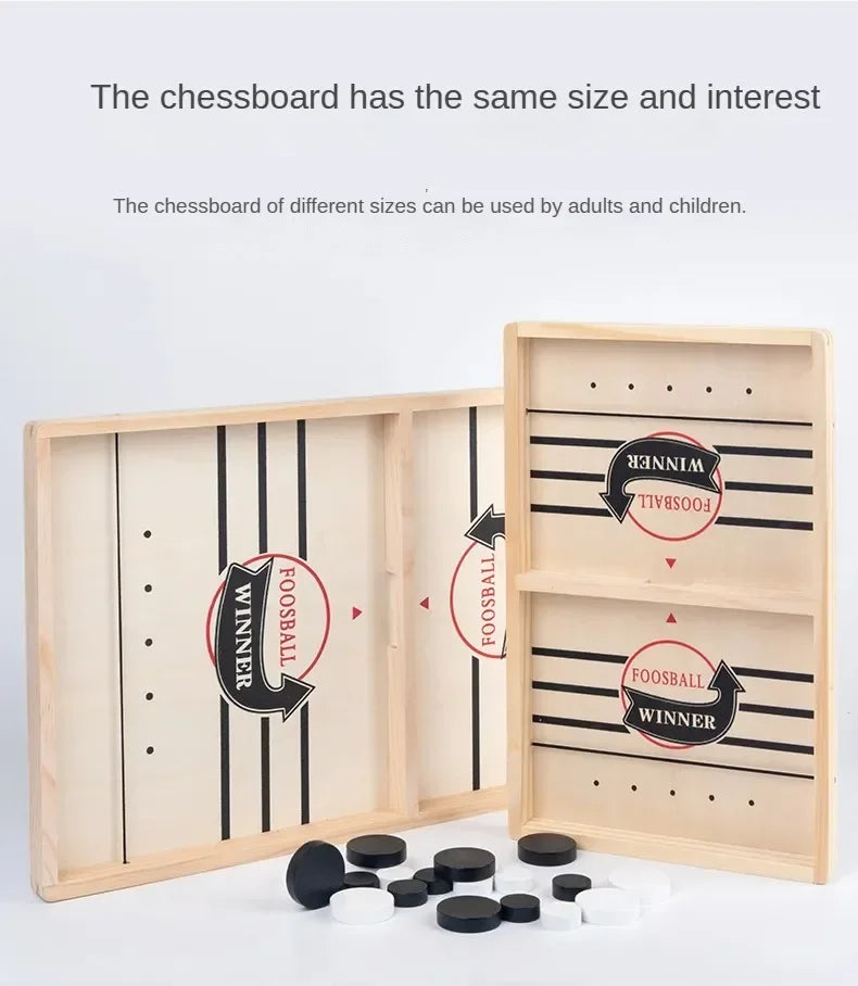 Tischfußball-Gewinner-Spiele Tischhockey-Spiel Katapult-Schach Eltern-Kind-interaktives Spielzeug Schnelles Schleuder-Puck-Brettspielzeug für Kinder