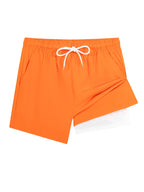 Herren-Badehose mit Kompressionsfutter, Handytasche, schnell trocknend, Badeshorts, Strandshorts, Bademode