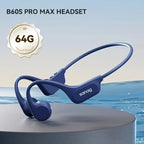 Sanag B60S Knochenschall-Kopfhörer IPX8 Schwimmen Bluetooth Kopfhörer Kabelloses Headset 32GB/64GB MP3 mit Mikrofon Ohrhörer