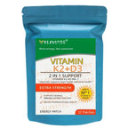 Vitamin K2 (MK7) mit D3 Pflaster für 9 Wochen, enthält Vitamin D & K Komplex Premium gentechnikfrei, Biotin, Vitamin D3