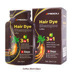 30ml/500ml 3-in-1 Schnell-Haarfärbeshampoo Naturschwarz Kräuter-Haarfarbe Feuchtigkeitsspendend Milde Haarfärbe-Pflegespülung Haarpflegeprodukte