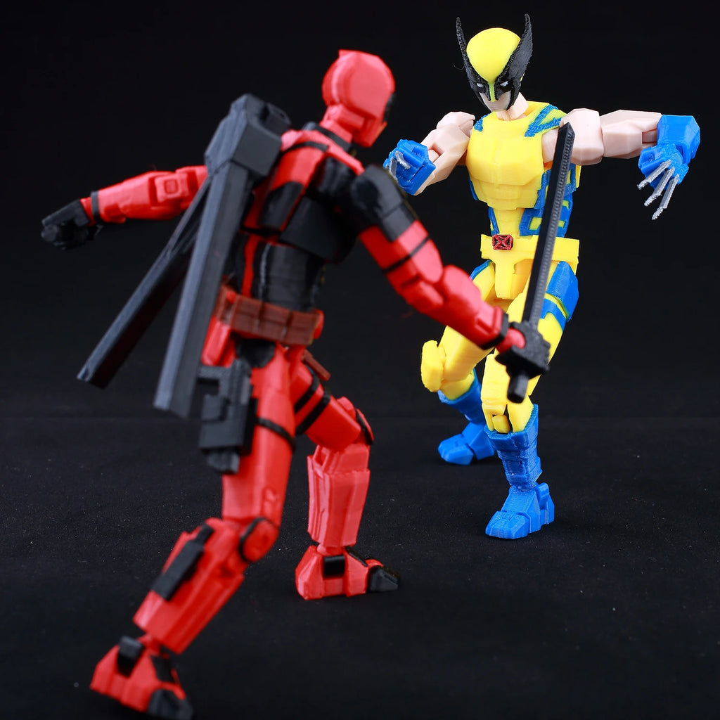 9L3D Gedruckte Deadpool Wolverine Batman Spider-Man Venom Actionfiguren Dummy13 Lucky13 T13 Anime Modell Spielzeug Sammlerstücke Geschenke
