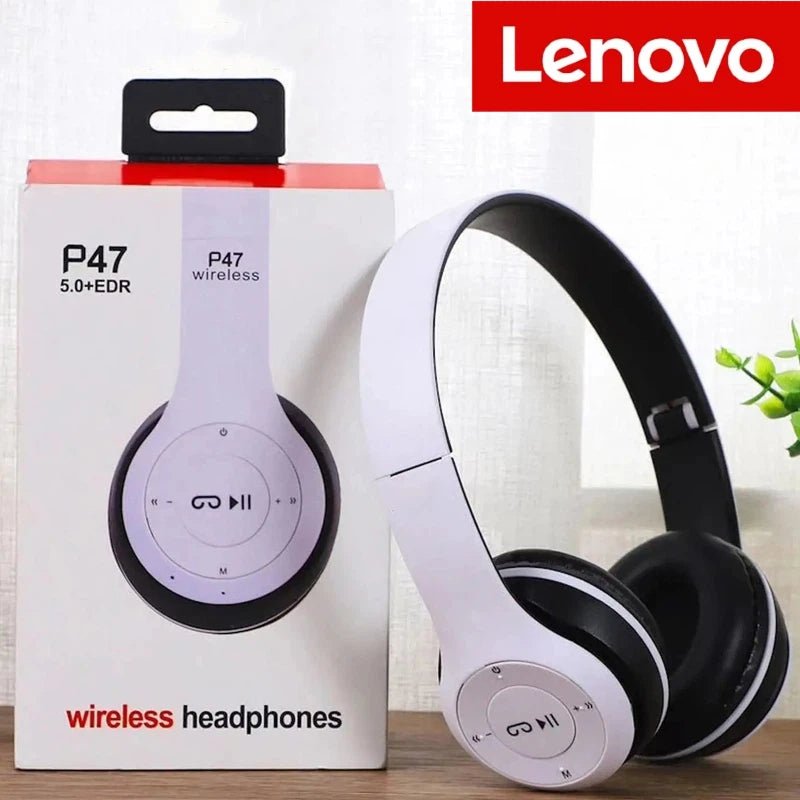 Lenovo Multifunktionaler tragbarer faltbarer kabelloser Bluetooth 5.0 Kopfhörer Für Bluetooth-Verbindung Kabelgebundene Verbindung