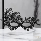 2er-Set, elegante schwarze Spitzen-Masken für Paare für Kostümpartys