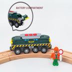 Holz Eisenbahn Lokomotive Magnetische Elektrische Auto Zug Spielzeug Passend für Biro Holz Diecast Slot Schienenbahn Weihnachten Geschenk