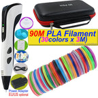 2026 Neue 3D-Druckstift DIY Dreidimensionale Malerei Kinderspielzeug mit LCD-Bildschirm Netzteil 200M PLA-Filament Spielzeug Geschenk