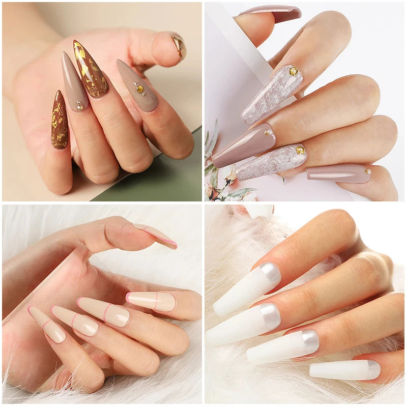 Nagellack-Set Acryl-Nagelset Poly-Nagelgel-Set mit Nagellampe Nagelverlängerung Glitter-Gel UV-Aufbaugel Maniküre-Werkzeugset