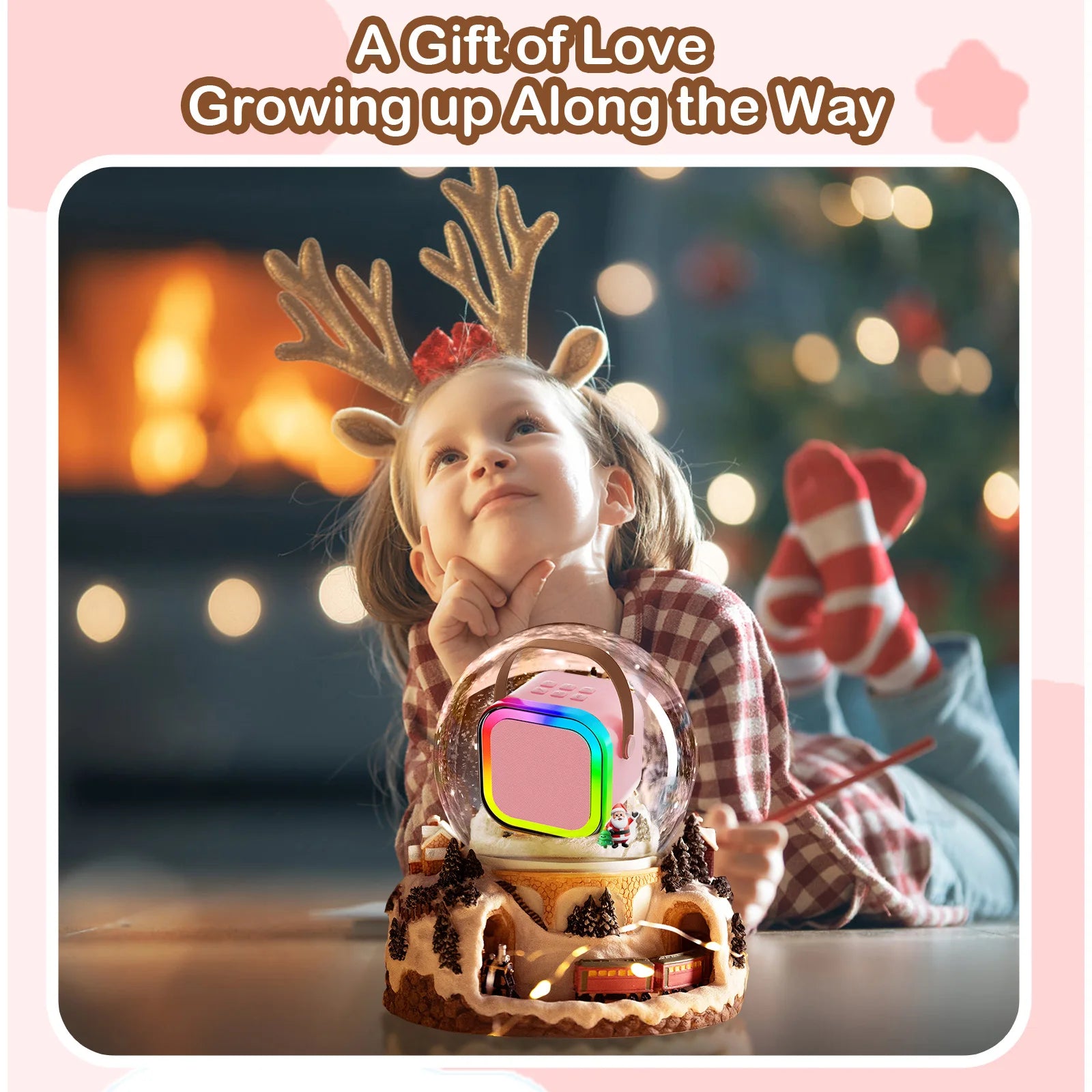 Viel Spaß mit der Party-Portable 2-teiligen Bluetooth Karaoke Maschine mit 5.3PA Lautsprechersystem, kabellosen Mikrofonen für Home Entertainment