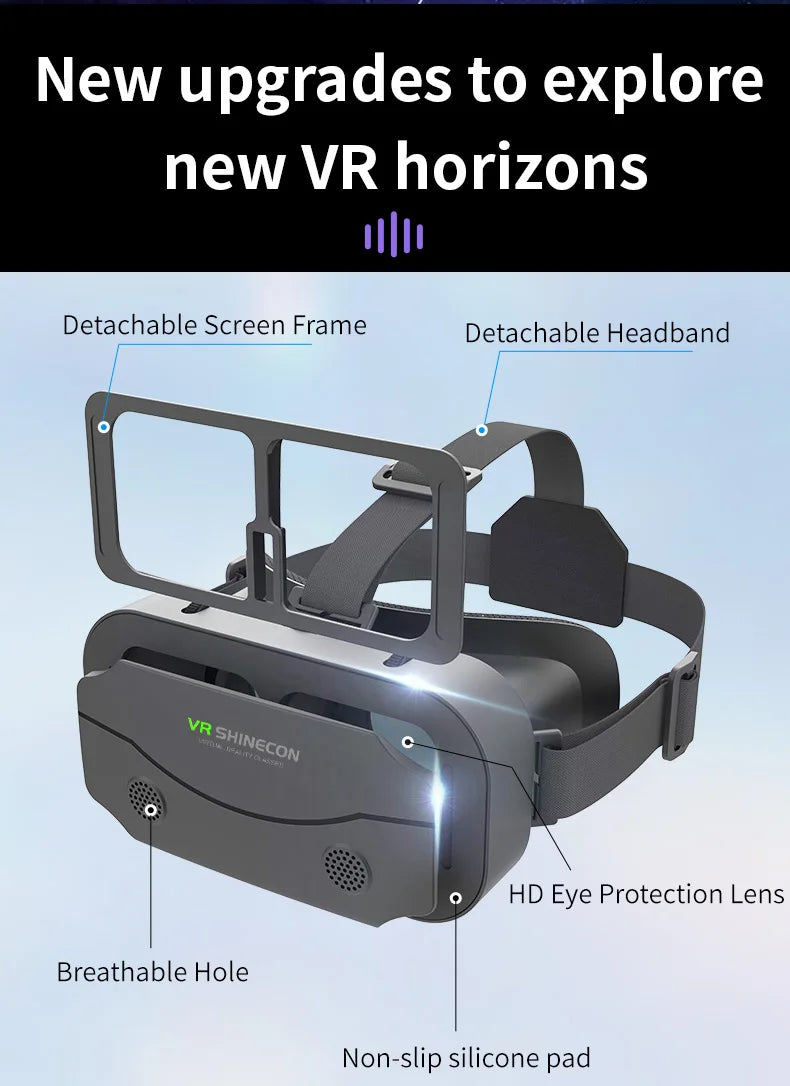 VR Brille Virtual Reality Headset Viar Geräte Helm 3D Linsen Smart Goggles Für Smartphones Telefon Mobile Gogle Spiel Zubehör