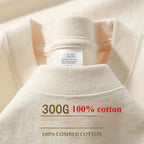 Sommer Baumwolle Strapazierfähiges 300-Gramm-T-Shirt aus amerikanischer Reinbaumwolle für Herren mit kurzen Ärmeln, lässiges Basic-Oberteil, Oversized T-Shirt