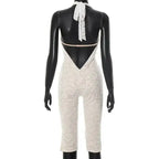 Avrilyaan Spitze Sieben-Punkte-Hose Bodycon Sexy Party Tiefer V-Ausschnitt Playsuits Damen Strampler Damen Jumpsuit 2025 Sommer Overalls