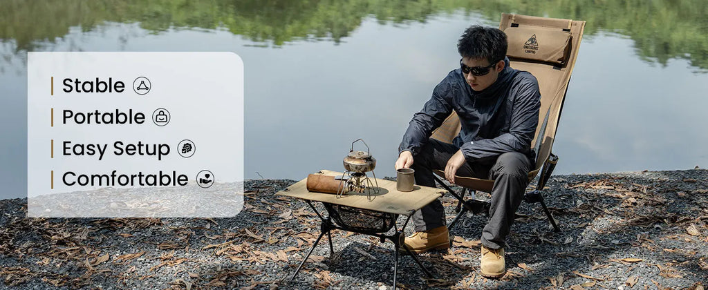 OneTigris Portable Tigerblade Campingstühle Klappstuhl Angelstuhl Für Trekking BBQ Partys Garten Strand Indoor-Einsatz