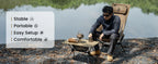 OneTigris Portable Tigerblade Campingstühle Klappstuhl Angelstuhl Für Trekking BBQ Partys Garten Strand Indoor-Einsatz
