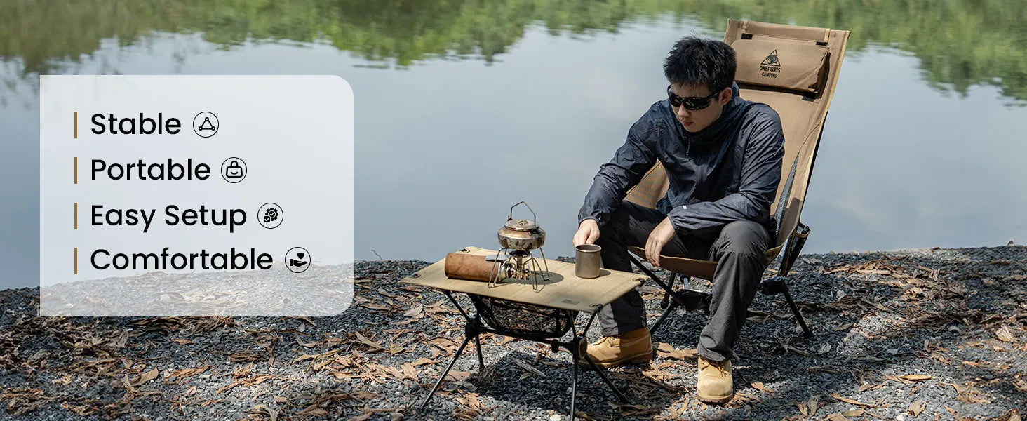 OneTigris Portable Tigerblade Campingstühle Klappstuhl Angelstuhl Für Trekking BBQ Partys Garten Strand Indoor-Einsatz