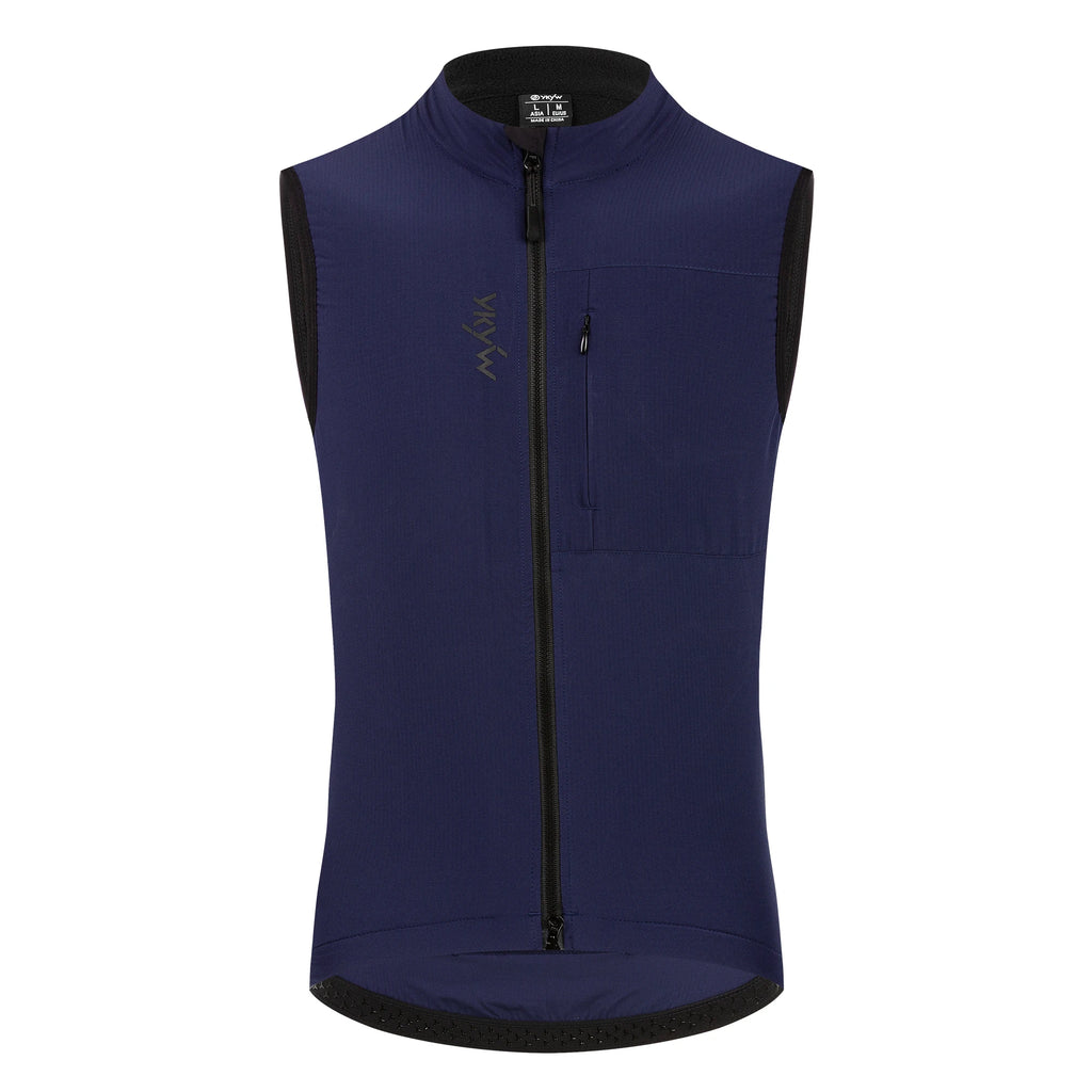YKYWBIKE Herren Radsport Gelit Thermo-Fleece Fahrrad Windjacke Ärmellose Weste Winddicht Wasserdicht Radfahren