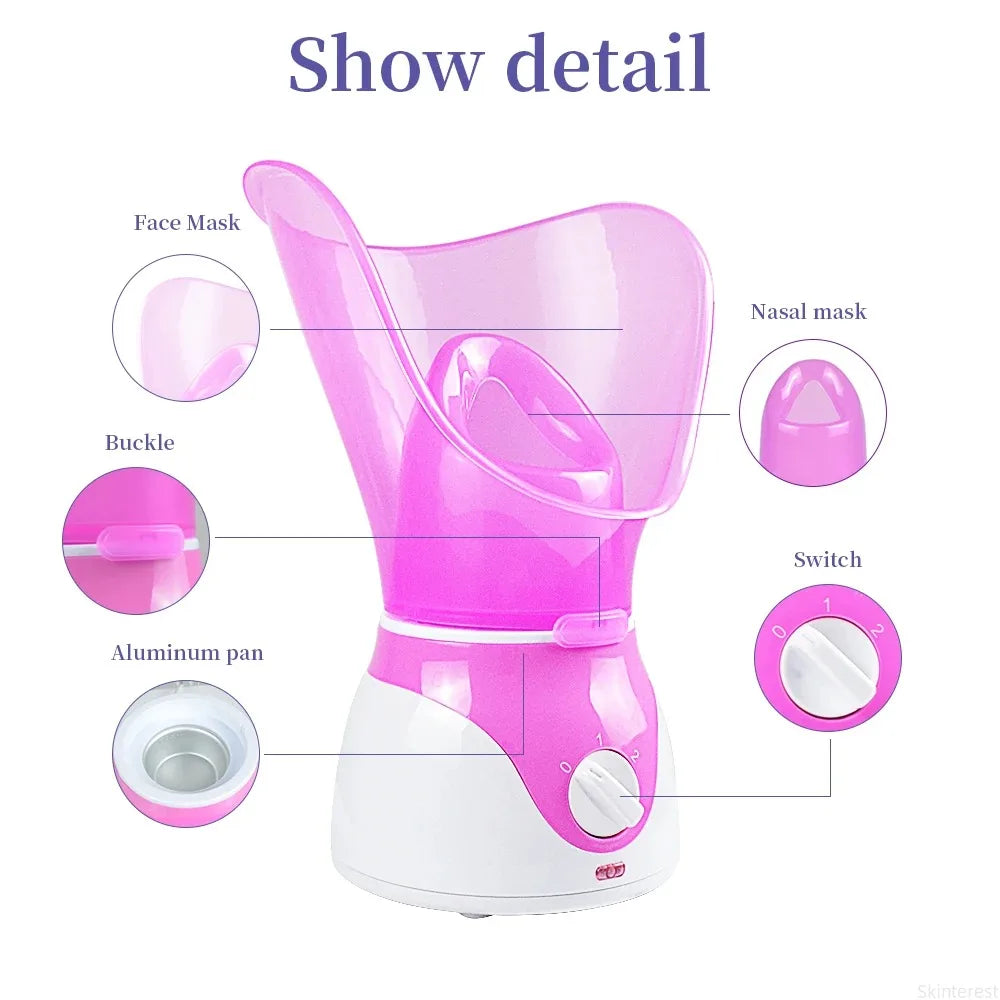 Gesichtsdampfer Gesichtsdampfgerät Hautbefeuchter Porenreiniger Gesichtsdampfgerät Heißdampfer Home SPA Maschine Hautpflege Luftbefeuchter