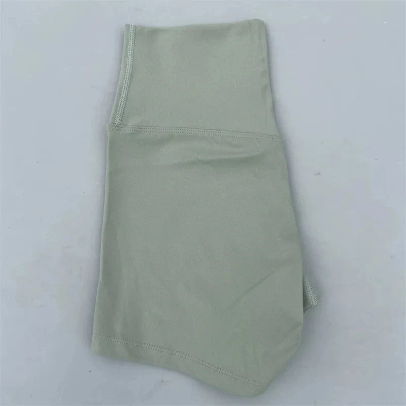 Sexy einfarbige Damen-Fitness-Sportshorts, hohe Taille, athletische Yoga-Shorts, Bein-Radfahren, umfassendes Training, Jogging, Squat-Proof