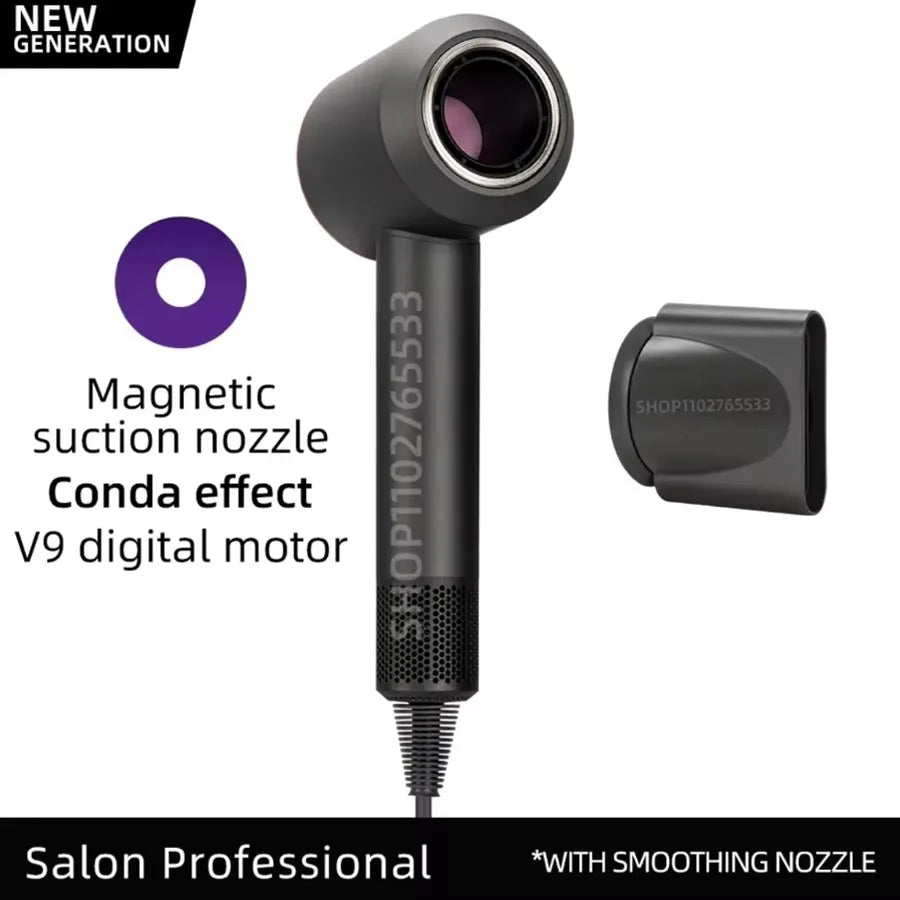 Ionen-Haartrockner 5 in 1 mit Diffusor Professionelle Haarpflegegeräte Damen Salon Friseur Blauer Haartrockner Super Haartrockner