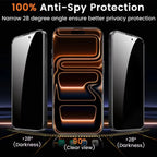 Blickschutzfolien mit fettabweisender Beschichtung für iPhone 17 Pro Air 16 15 11 13 12 14 Pro Max Plus Anti-Spionage-Panzerglasfolie