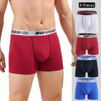 4 Stück Boxershorts Herrenslips Homme Unterhosen Boxershorts Unterwäsche für Männer Baumwolle Herren-Paar Sexy Set Calecon Lot Soft Box