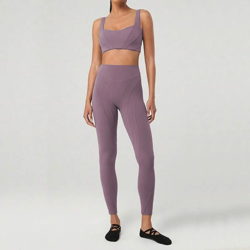 Nahtloses High-Waist Butt Lift Activewear Set Damen Sport Laufen Fitnessstudio Workout Sport Set Damen
