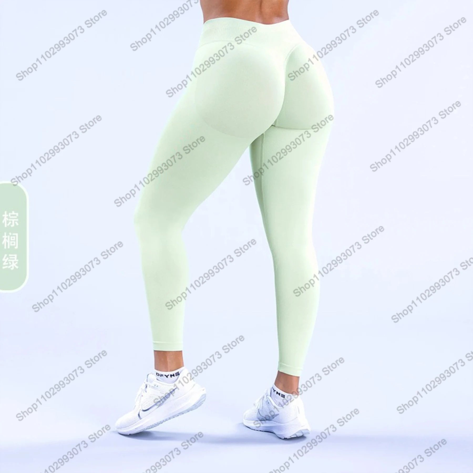 Damen High Waist Nahtlose Yoga Leggings Bauchkontrolle Po-Lifting Workout Hose Weiche Athletic Leggings für Fitnessstudio Fitness Laufen