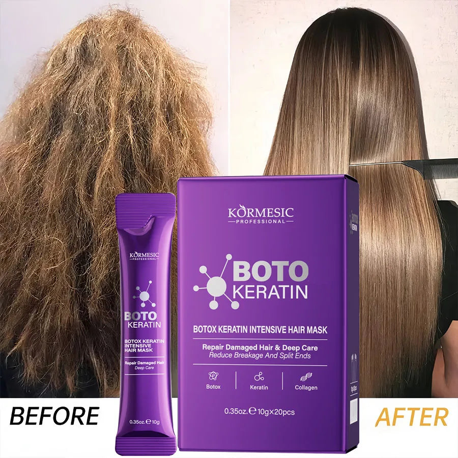 Keratin-Haarmaske Magische 5-Sekunden-Reparatur bei geschädigtem, krausem, weichem, glattem, glänzendem Haar, tiefenwirksame Feuchtigkeitspflege, Haarpflegemaske