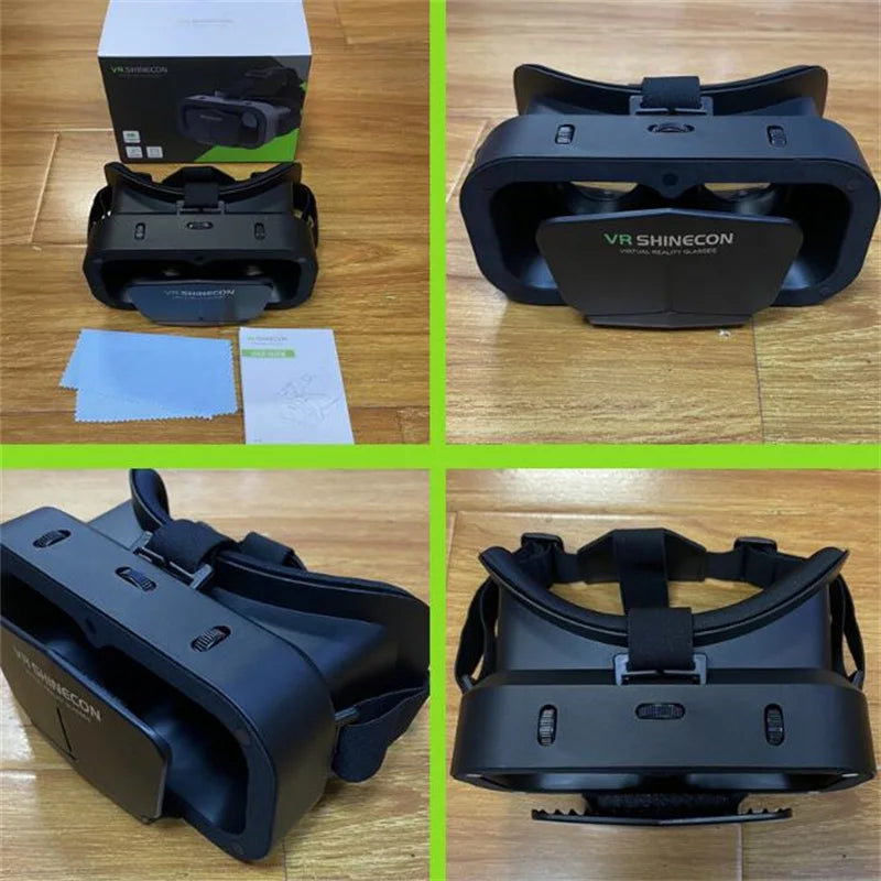 Shinecon VR Brille 3D Headset Virtual Reality Gerät Helm Schutzbrille Linsen Mobile Smartphone Handy Realidade Viar VR