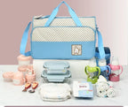 5-teiliges Set große Wickeltasche für Mütter, Reisetasche, Kinderwagen-Organizer, Babywindeltasche, Mummy Maternity Wickeltasche für Neugeborenen-Zubehör