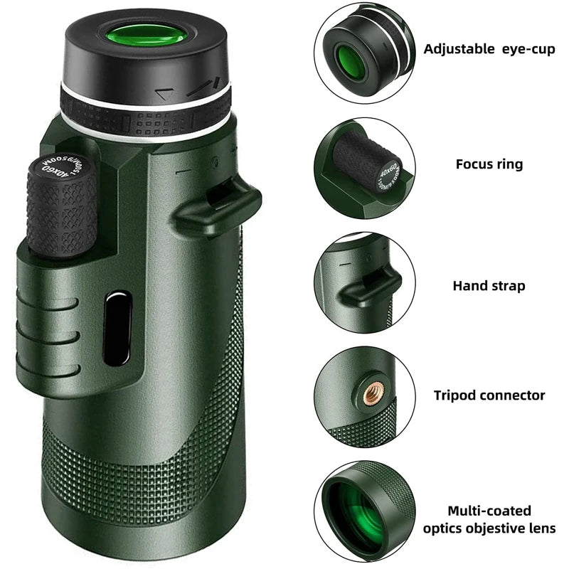 Tragbares Zoom HD 5000M Teleskop Faltbares Fernrohr Mini Leistungsstarkes Teleskop für Jagd Sport Outdoor Camping Reisen