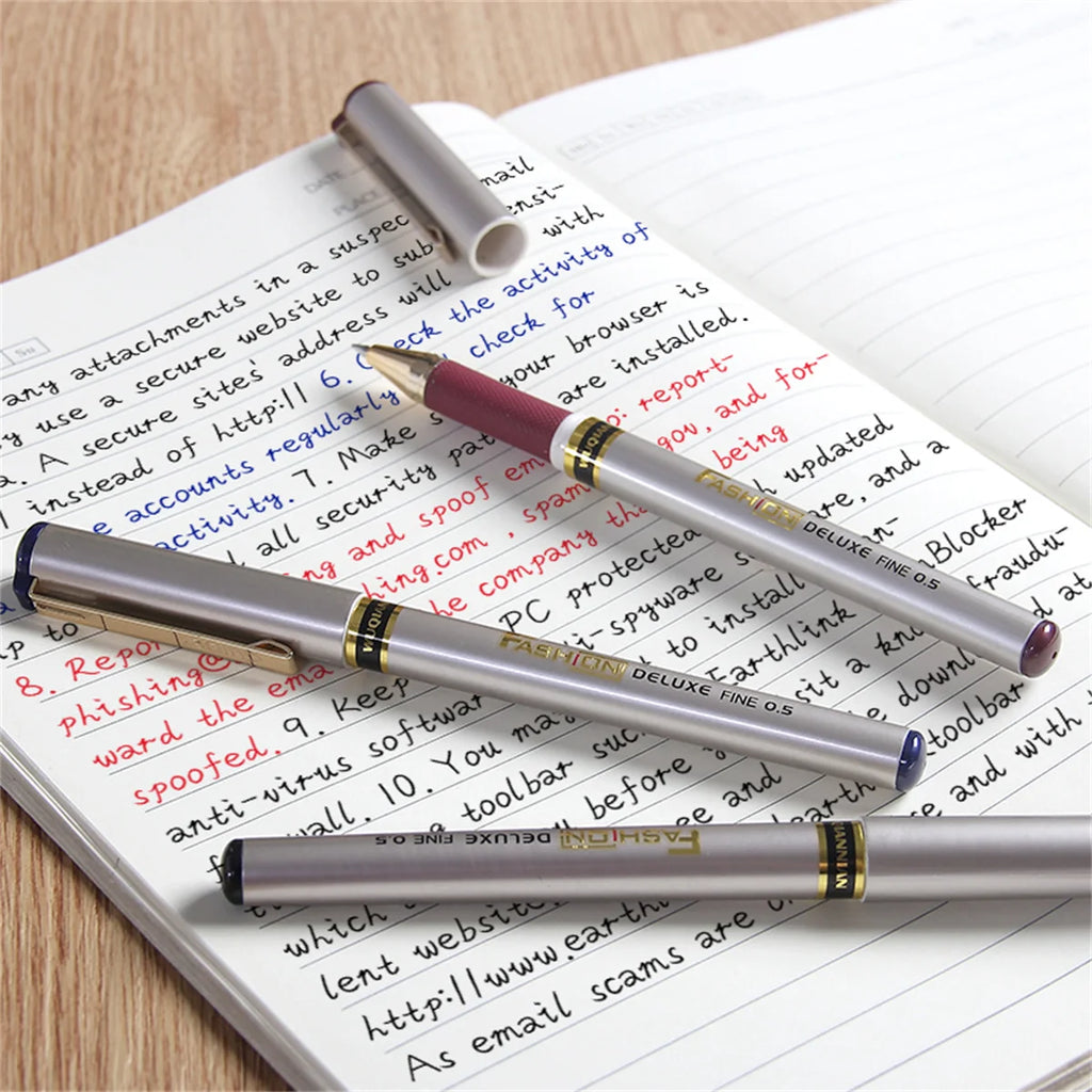 Gelschreiber, hohe Kapazität, schwarze/blaue Tinte, 0,5 mm, hervorragende Qualität, sehr gute Schreibeigenschaften, Geltintenstifte, Büro- und Schulbedarf, neutraler Stift