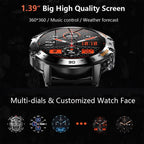 MEVADEN Steel 1,39 Zoll Herren Luxus-Smartwatch Bluetooth Anruf Sport-Fitness-Tracker Gesundheitsmonitor Smartwatch für Männer MD52
