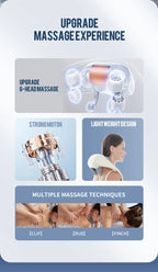 Foreverlily 26W Bürstenloser Motor Nacken- und Schultermassagegerät Kabelloses Nacken- und Rückenmassage-Schal Nackenmassager