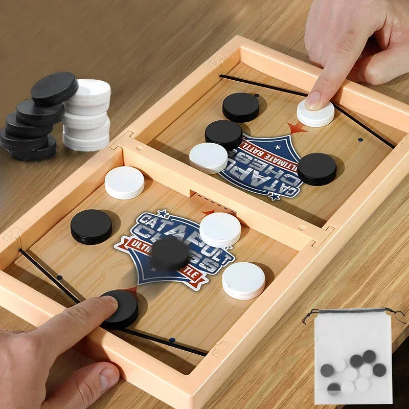 Fast Sling Puck Spiel Schleuder-Schach Tischschach Puzzle Partyspiel Erwachsener Kind Familienspiel Desktop-Battle-Brettspiele