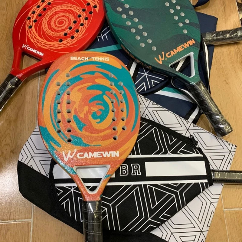 Neuestes hochwertiges Beach-Tennis-Racket aus Carbonfaser, weiche EVA-Oberfläche, Beach-Tennisschläger mit Tasche, leicht