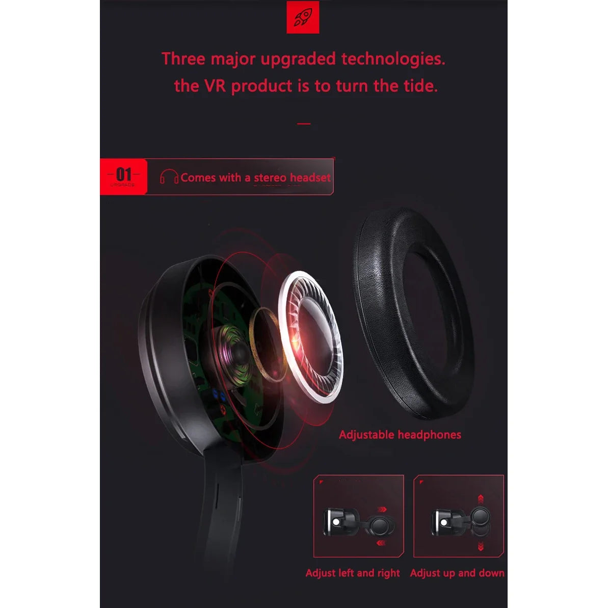 VR Shinecon 10.0 Helm 3D-Brille Virtual Reality Headset für Smartphones VR-Brille Videospiel Fernglas