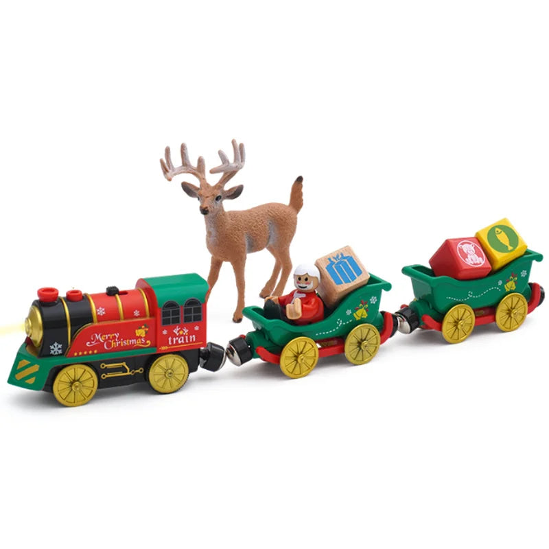Neues elektrisches Eisenbahnset, kompatibel mit Thomas Holzeisenbahn Schienen Zugspielzeug für Kinder Weihnachtsgeburtstagsgeschenk